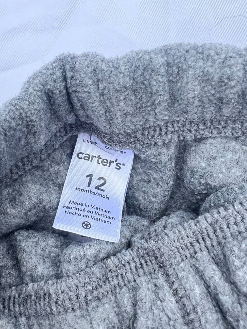 Boys 12M Grey Jogger Lot of 2 — OshKosh + Carter's — GUC - Picture 5 of 8